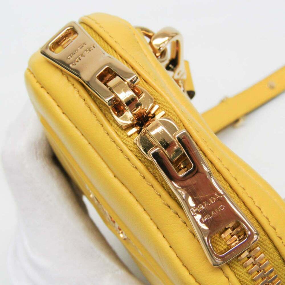 PRADA Yellow Leather Shoulder Bag - Picture 7 of 10